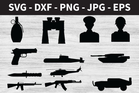 Army Decorative Set Silhouettes