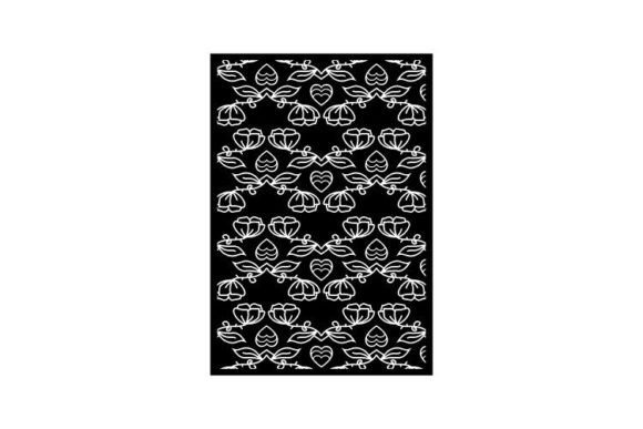 Black Lace Floral Motif Decorative Art