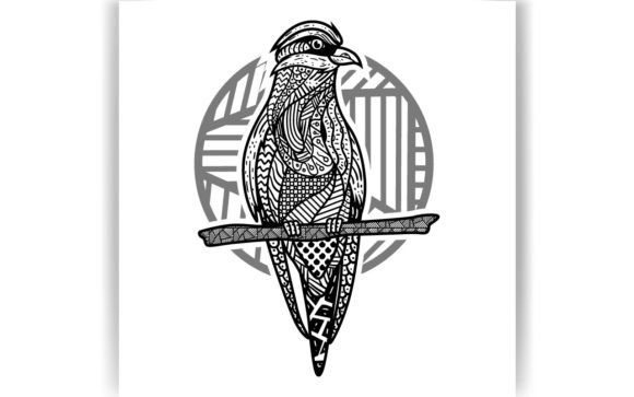 Decorative Bird Coloring Page Book