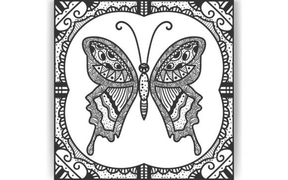 Decorative Butterfly Coloring Page Book