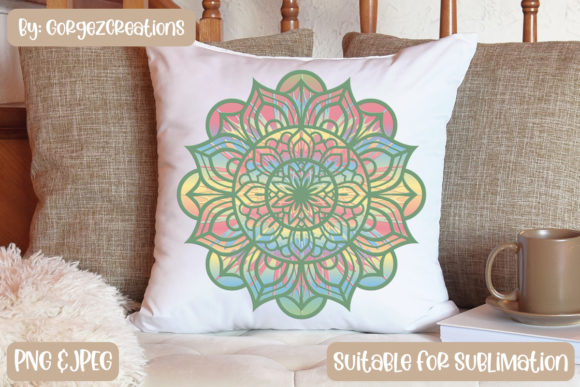 Decorative Green Mandala, Sublimation: Integrating High-Resolution Digital Assets into Your Print Workflow