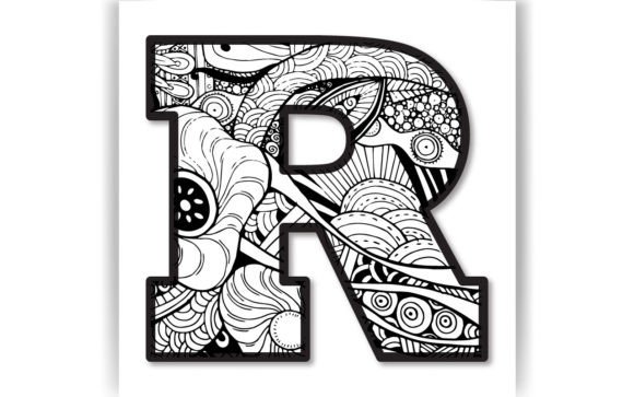 Decorative R Letter Coloring Page KIDS: A Creative Tool for Early Learning and Design