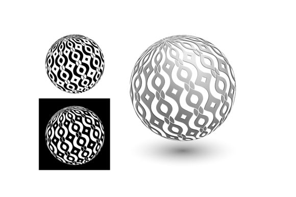 Decorative Sphere with Lines and Rhombus: A Versatile Vector Asset for Modern Banner Design
