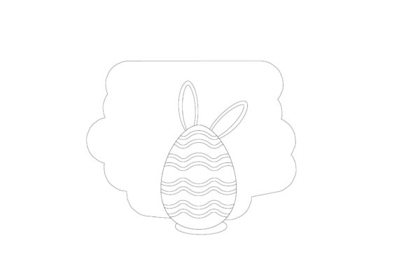 Easter Egg Decorative Icon Coloring Page