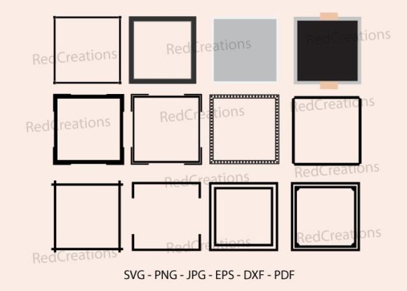 Evaluating the 12 Square Frame SVG Bundle for Custom Design Projects