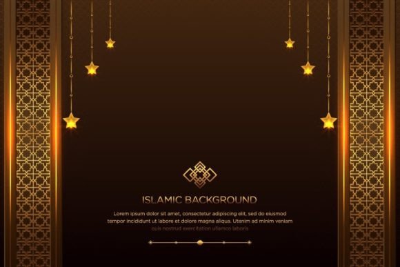 Islamic Border and Decorative Background
