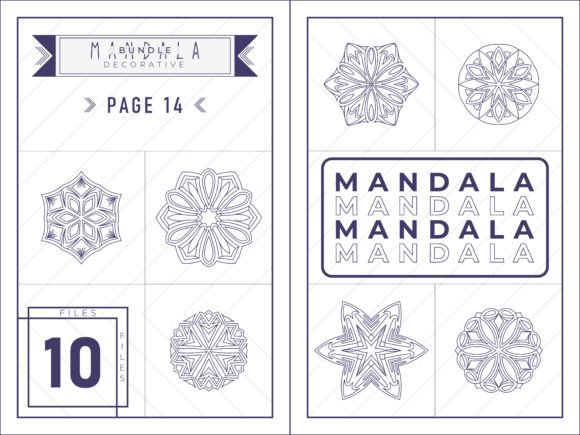 Mandala Coloring Decorative Bundle 14
