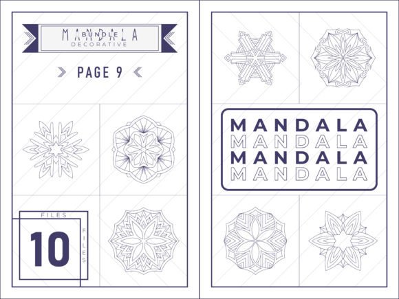 Mandala Coloring Decorative Bundle - 9
