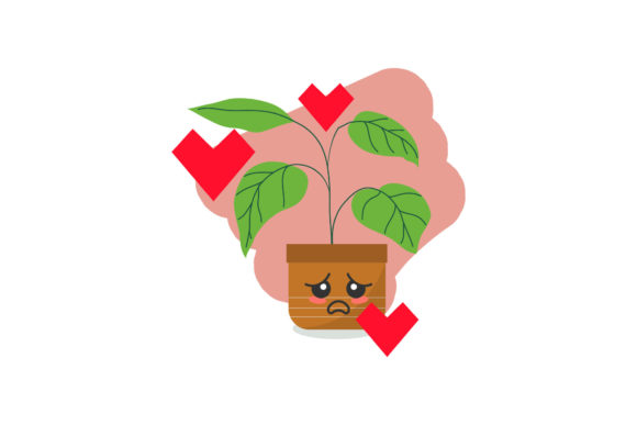 Sad Expression Decorative Plant Icon