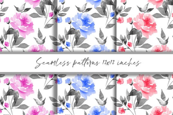 Watercolor Decorative Floral Patterns